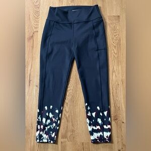 Sweaty Betty Womens Leggings Size 12 Super Sculpt 7/8 Yoga‎ Blue Stretch Pocket